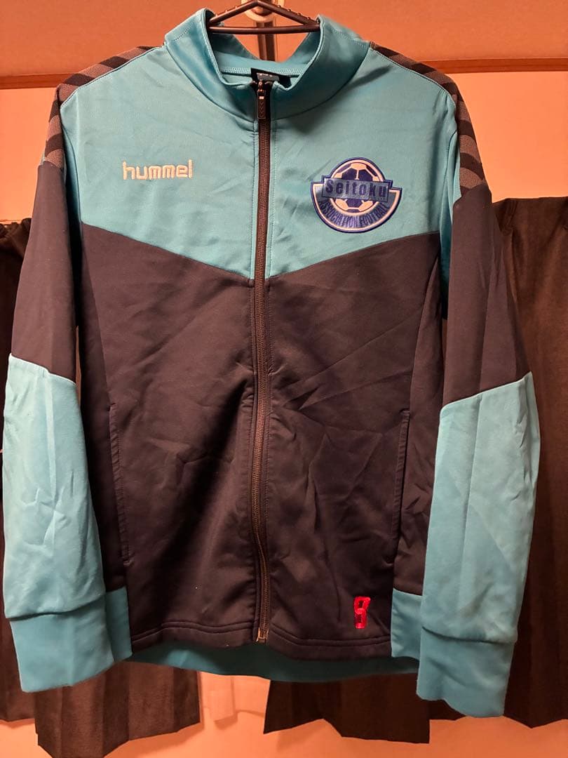 成徳深谷サッカー部 hummel ジャージセット 青・黒