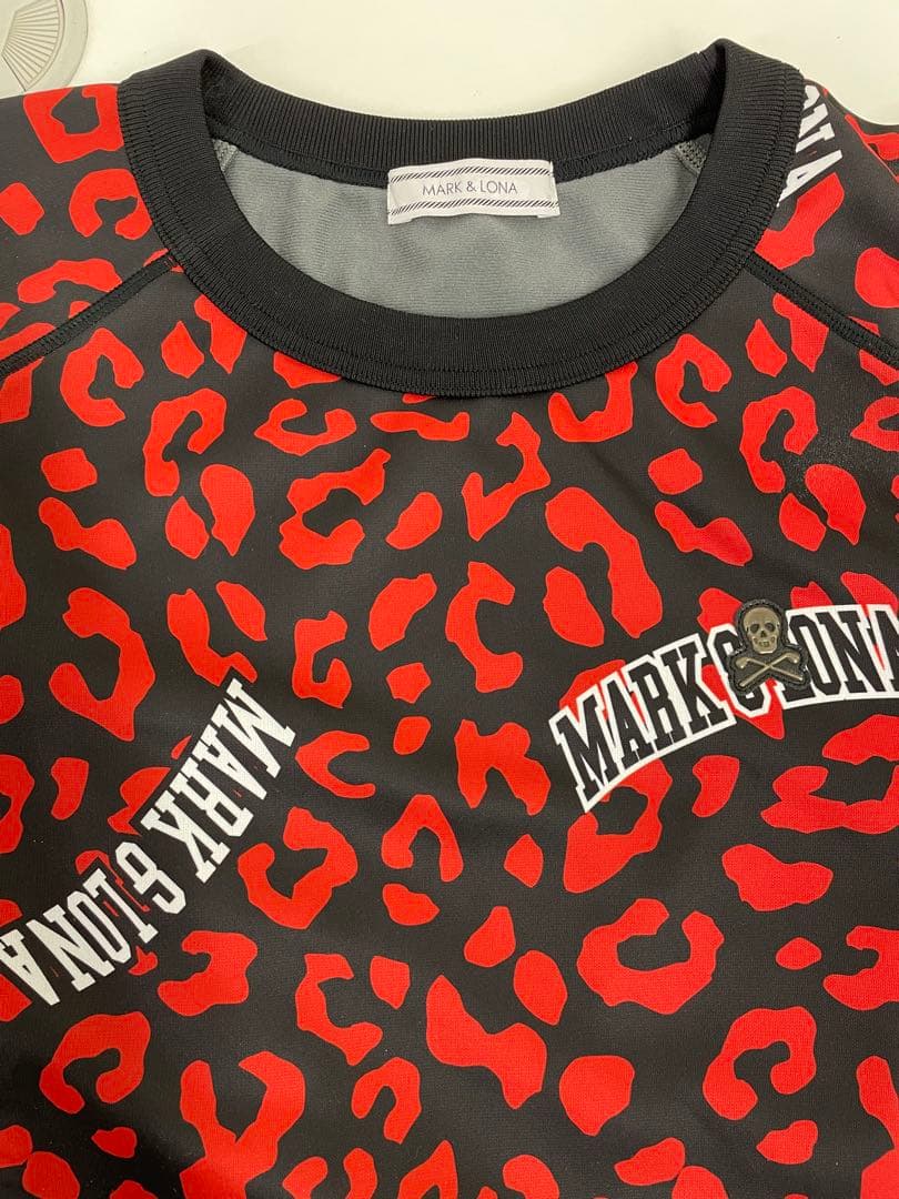 14767.2 MARK & LONA 赤×黒　長袖シャツ　サイズL