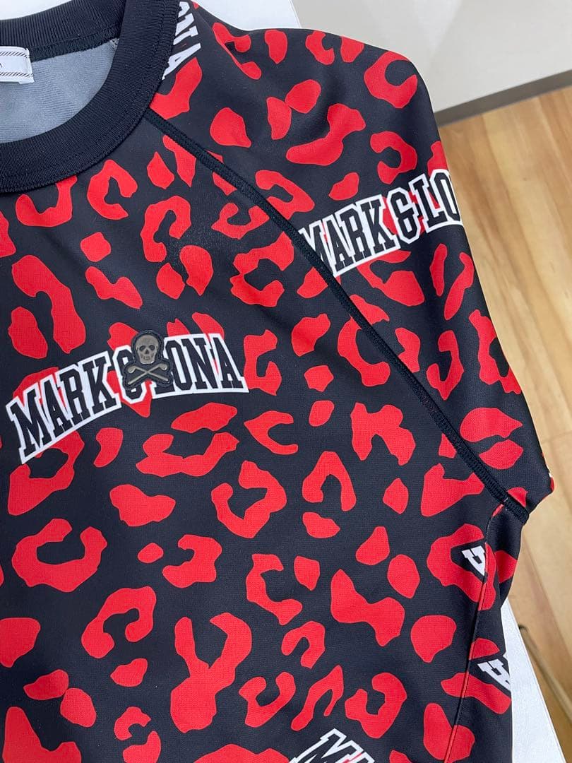 14767.2 MARK & LONA 赤×黒　長袖シャツ　サイズL