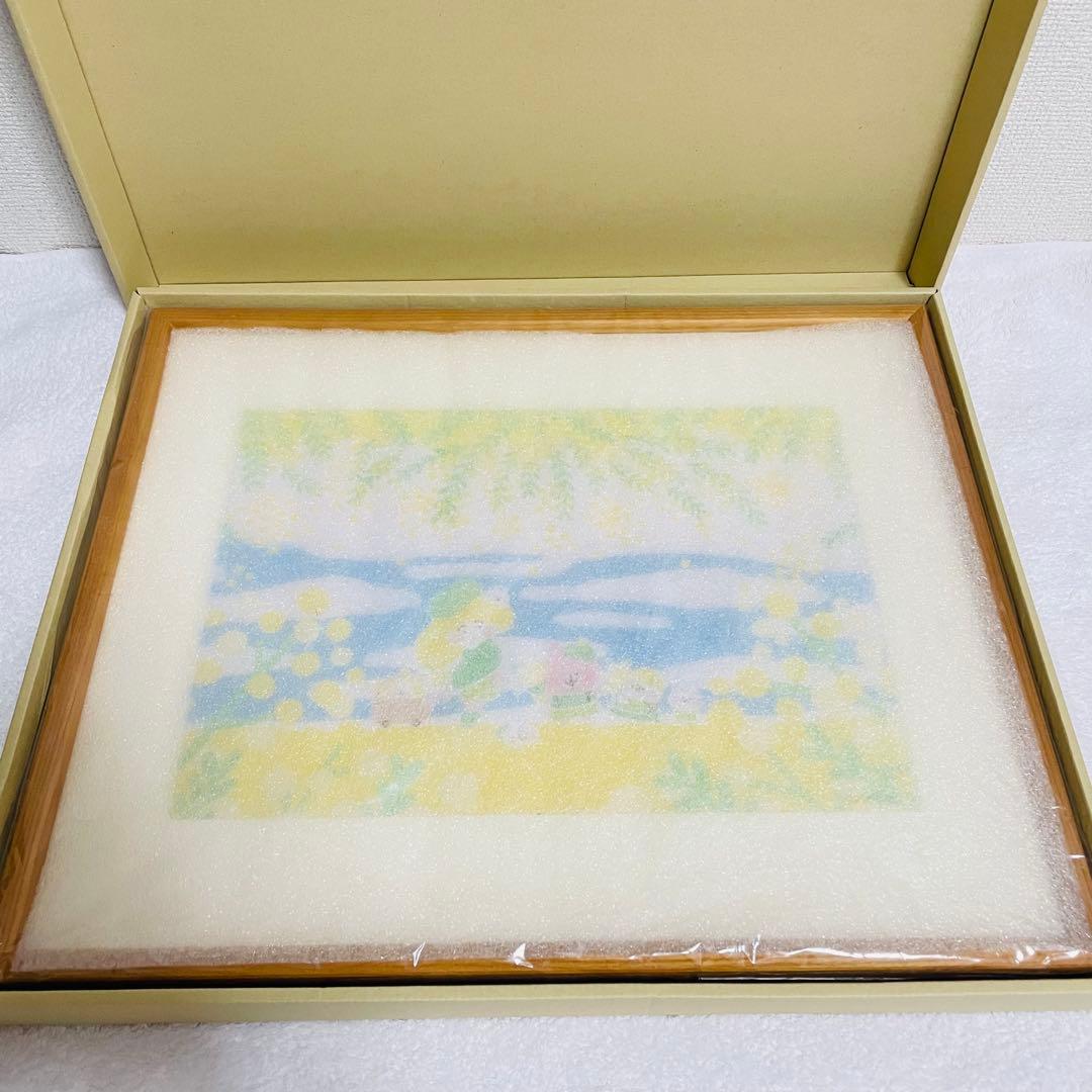 カナヘイの小動物　額装　ミモザ　サイン入り　ピスケとうさぎ