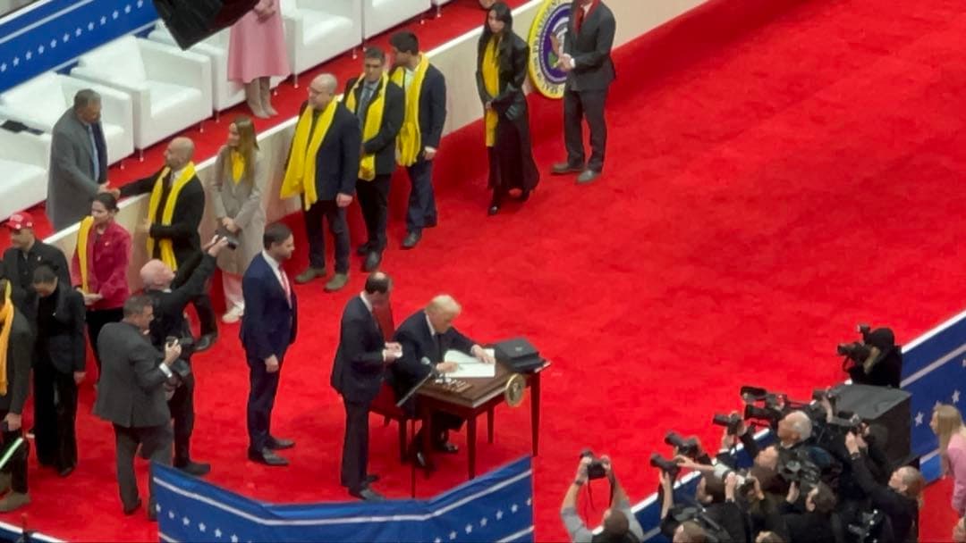 超希少2025年トランプ大統領就任式招待券(ピンク)