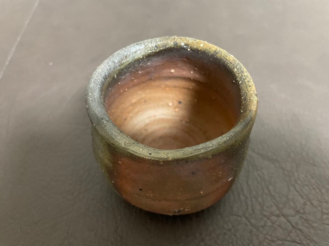 中村六郎　備前　ぐい呑　共箱　栞　酒器