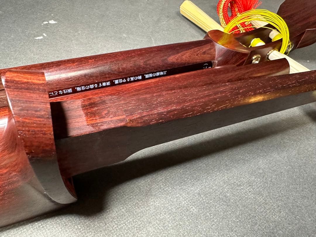 三味線 紅木　紫檀製　純銀刻印　天然素材 　弦楽器　民謡 伝統楽器