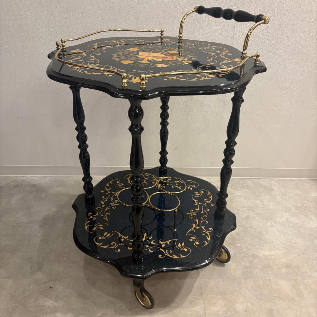 demain キッチンワゴン　象嵌細工　サイドテーブル　イタリア製