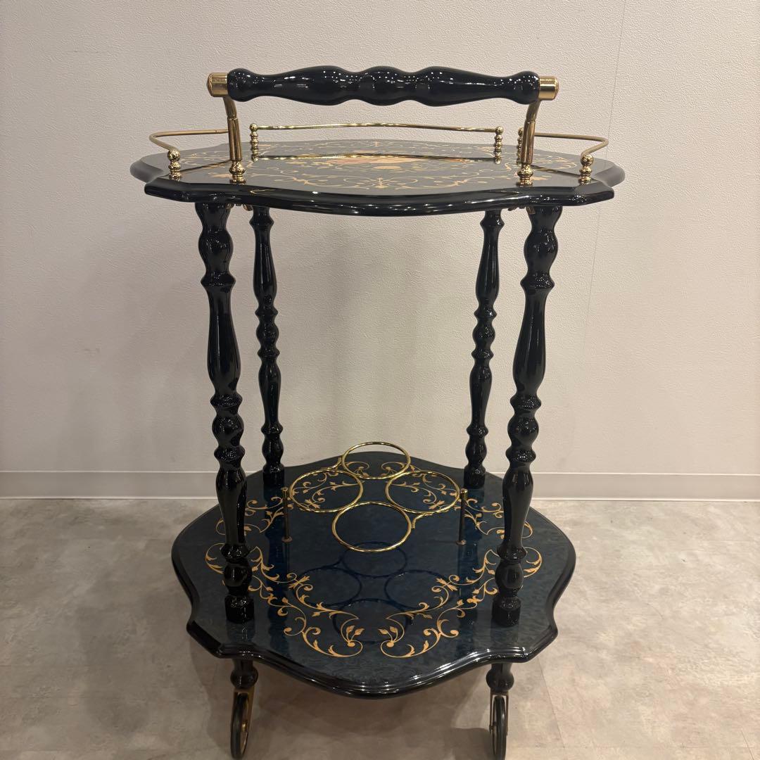 demain キッチンワゴン　象嵌細工　サイドテーブル　イタリア製