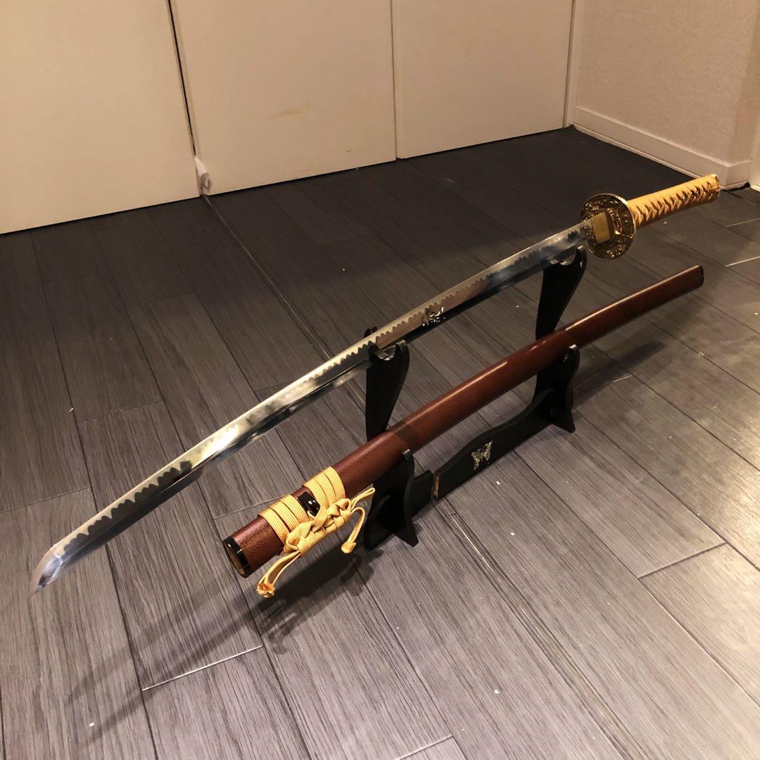 高級模造刀　居合刀　優波紋　茶拵え