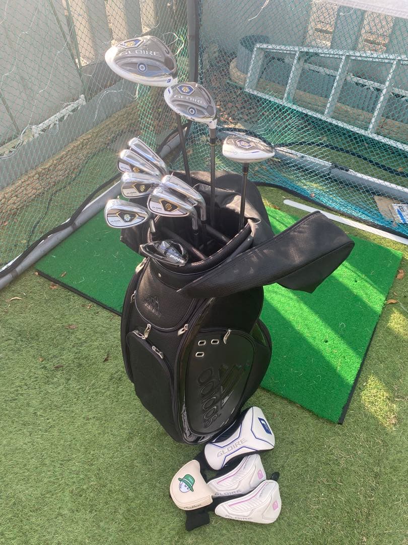 即コースOK！グローレF/G豪華フルセット★SW込6本★PING★アディダス美品