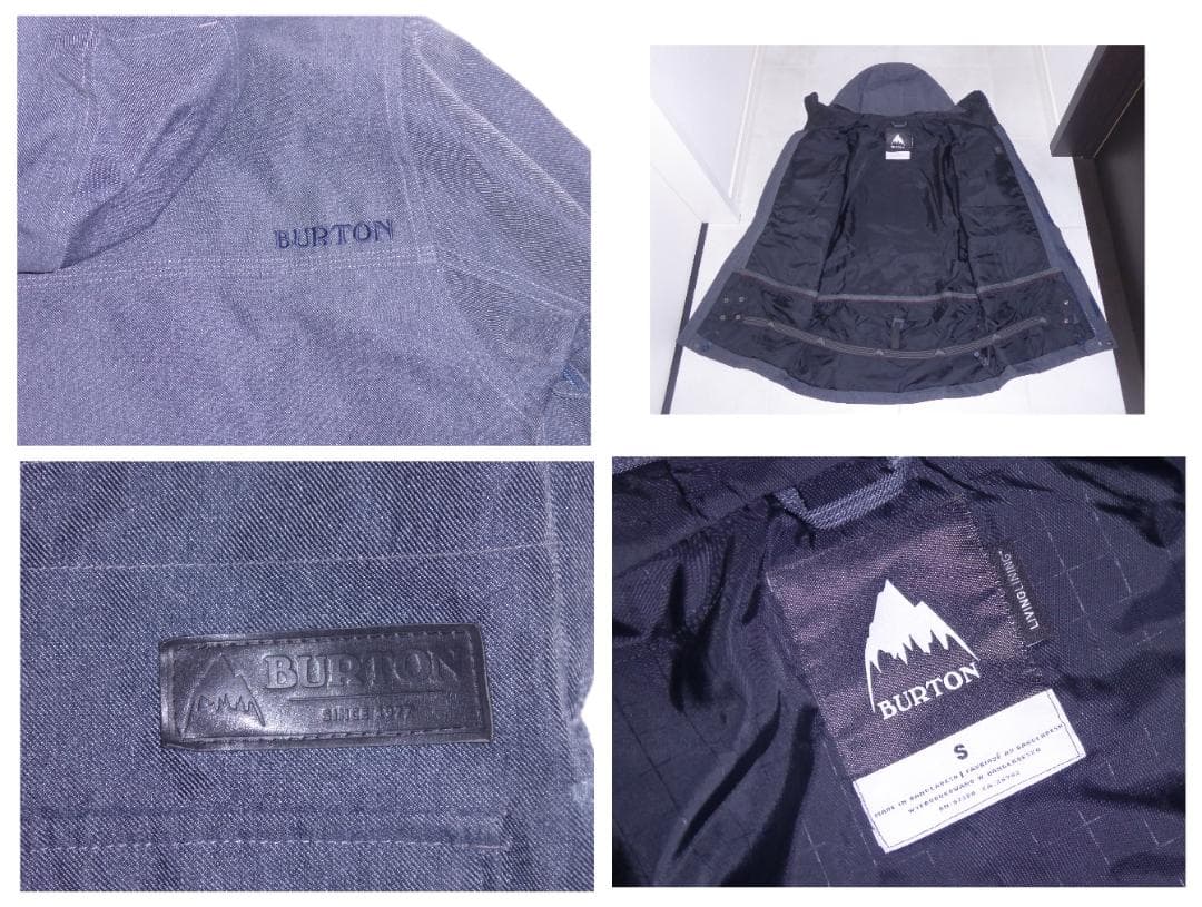 BURTON スノーボード用ジャケット/パンツ/撥水パーカー3点セット Sサイズ