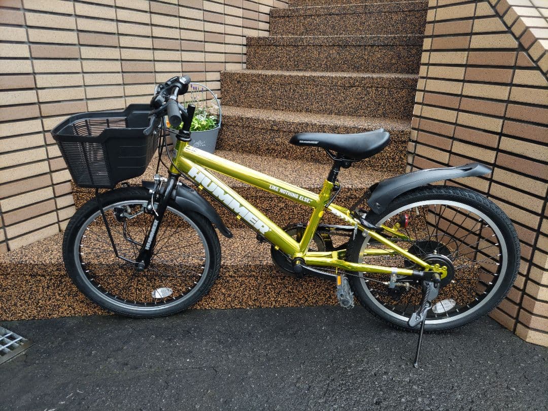 【札幌市近郊の方限定】 子供用自転車 20インチ ゴールド バスケット付き