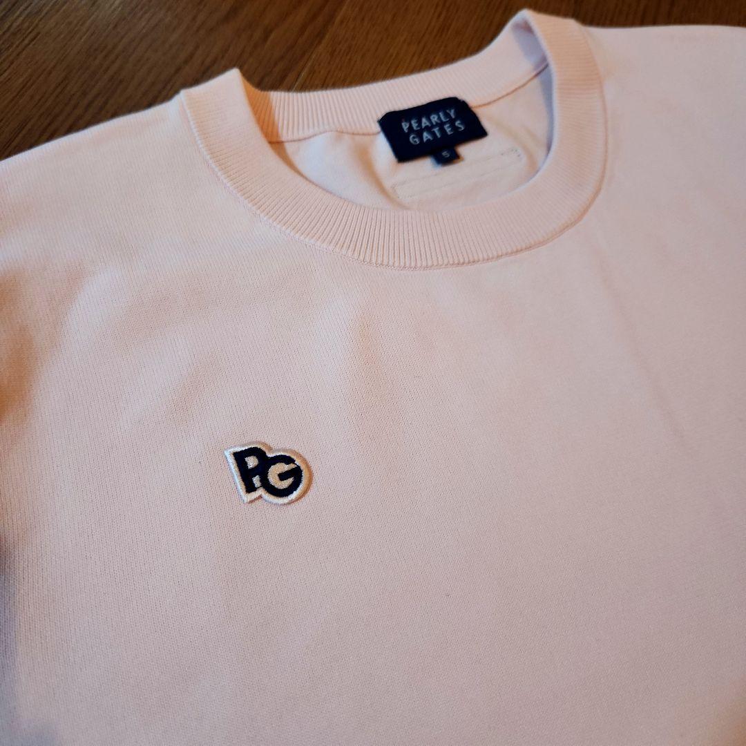 【新品未使用】パーリーゲイツ 薄手ニットセーター ピンク×千鳥柄 5(L)