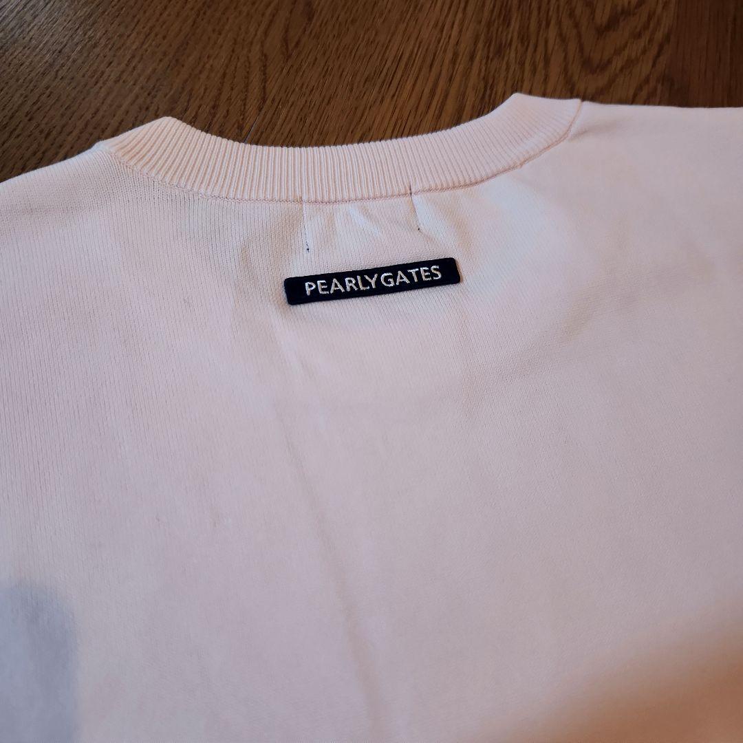 【新品未使用】パーリーゲイツ 薄手ニットセーター ピンク×千鳥柄 5(L)