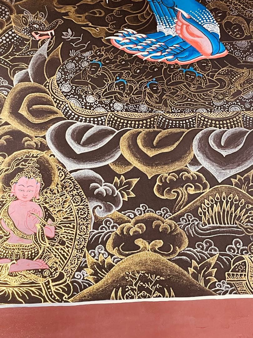 肉筆画 一点物 ヤマーンタカ 歓喜天 大威徳明王 曼荼羅 タンカ