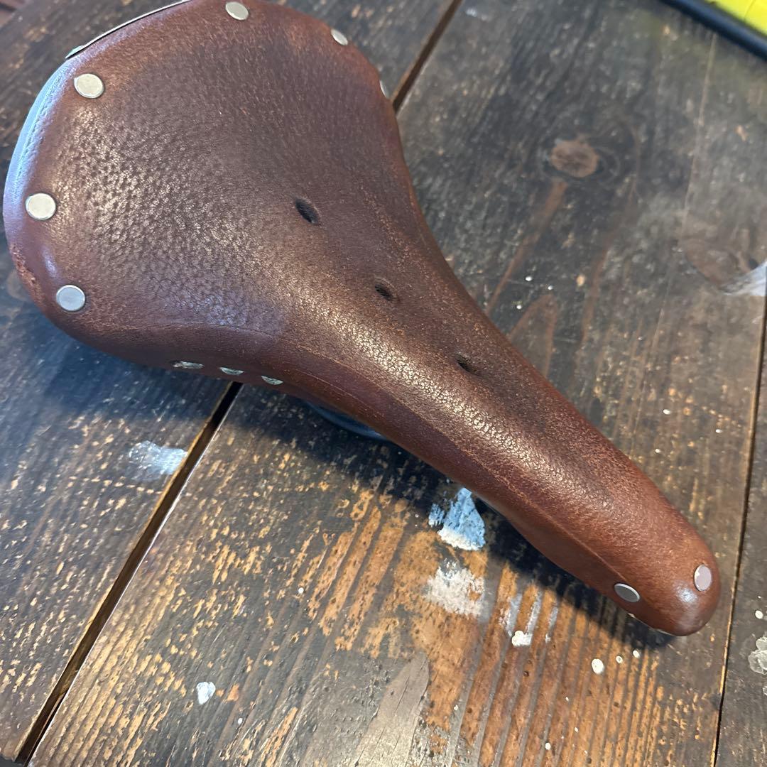 BROOKS レザーサドル ダブルスプリング ブラウン