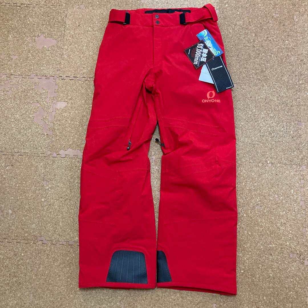 【未使用】オンヨネONYONEスキーパンツ スキーウェア スノボウェアMメンズ赤