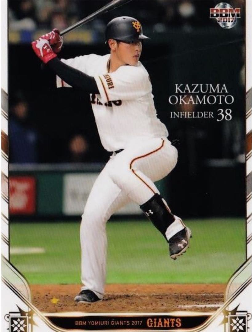 超希少‼️巨人　岡本和真選手　38番最終年　実使用‼️バッティンググローブ