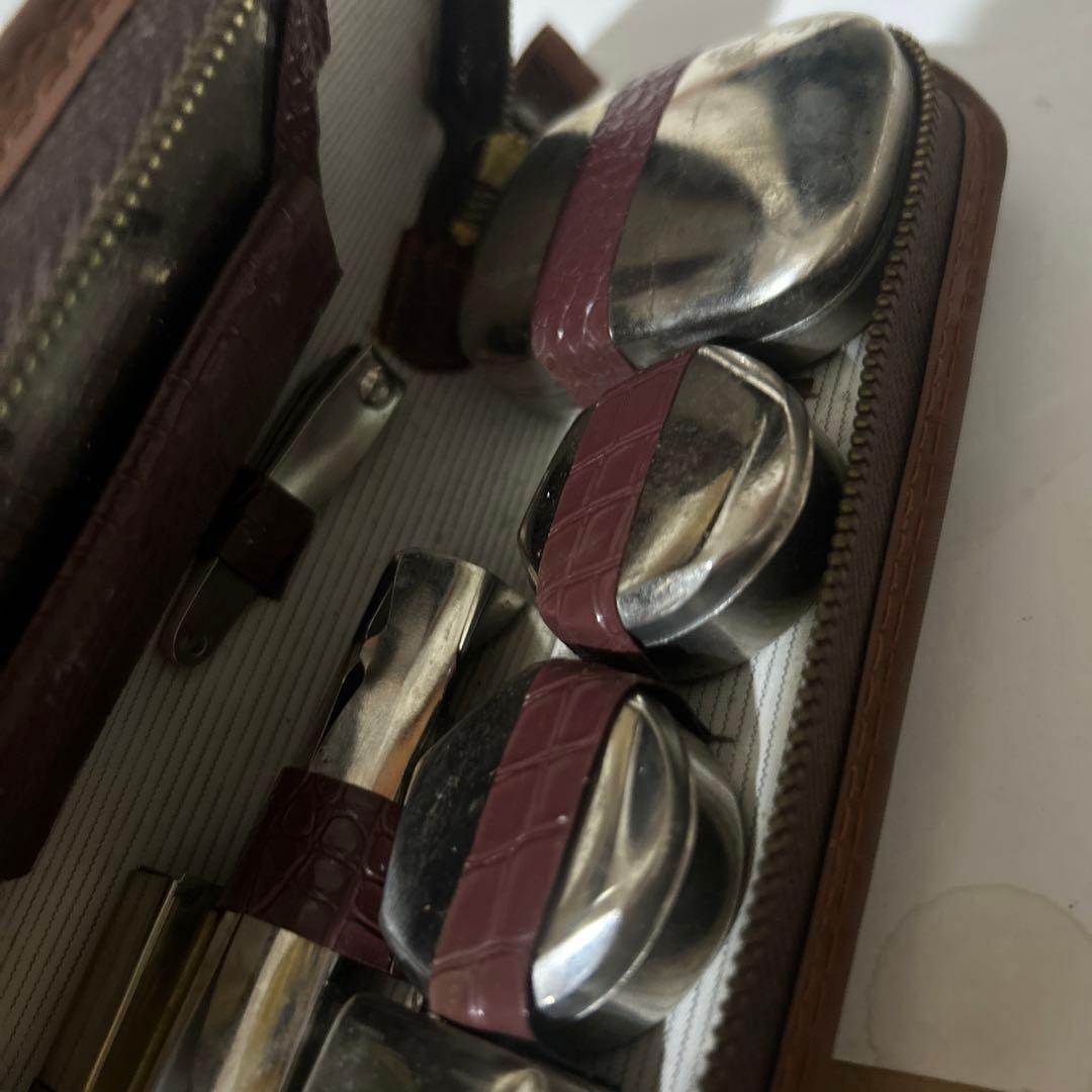 昭和レトロ　洗面セット　ワニ皮