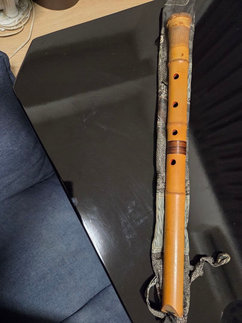 な*様 和楽器 レトロ 尺八本体 天然竹製 4穴