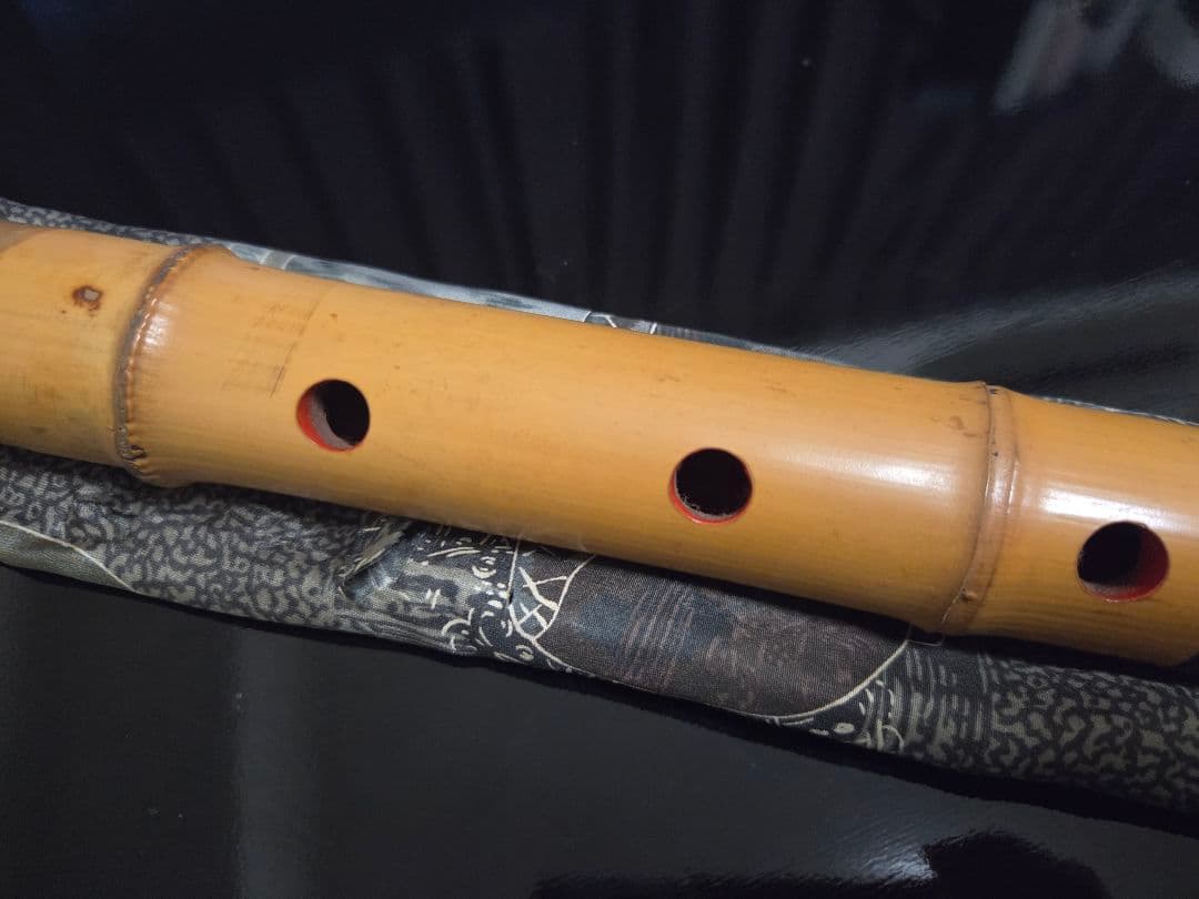 な*様 和楽器 レトロ 尺八本体 天然竹製 4穴