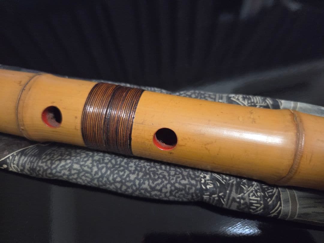 な*様 和楽器 レトロ 尺八本体 天然竹製 4穴