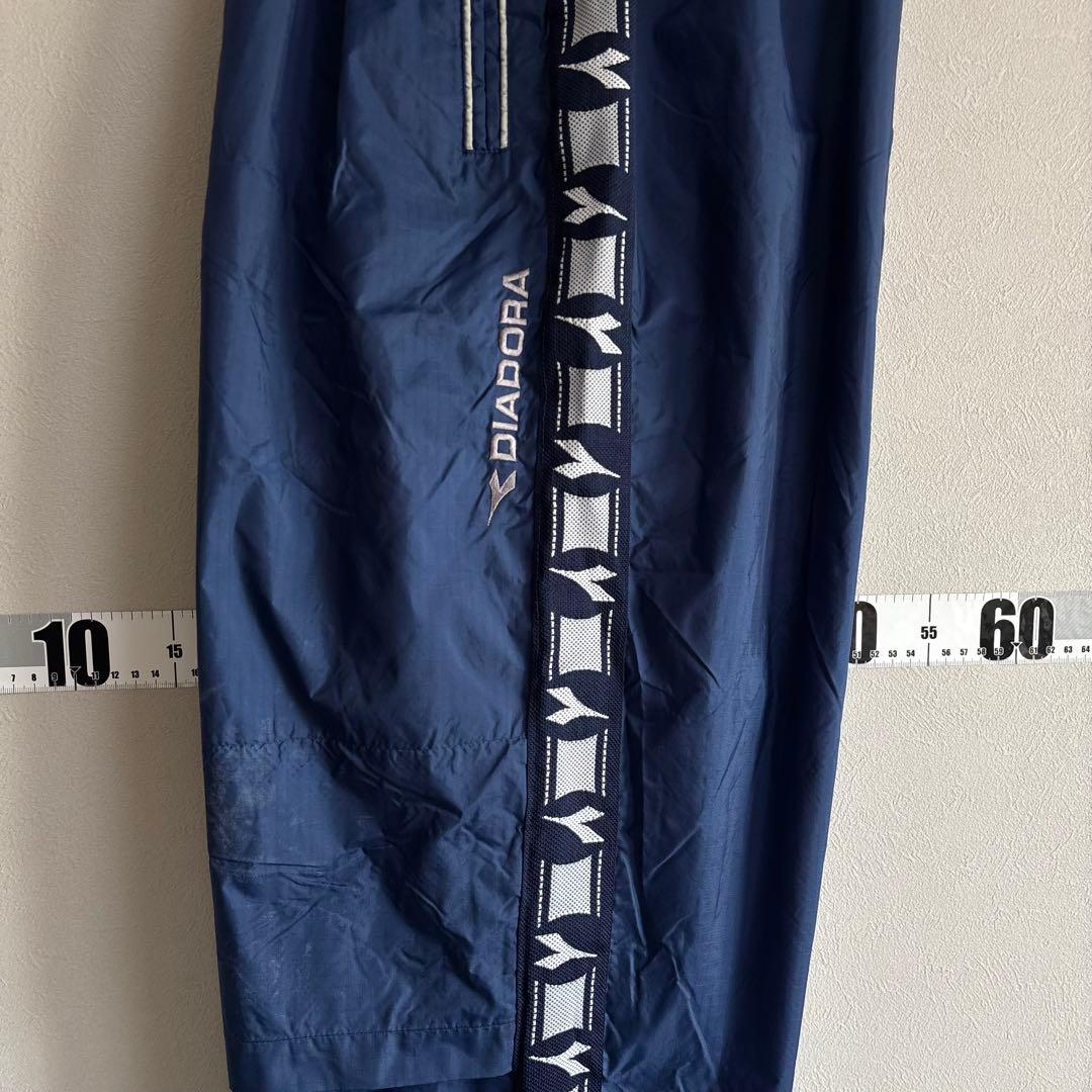 Diadora ディアドラ 上下セットアップ ナイロンジャケット M ネイビー紺