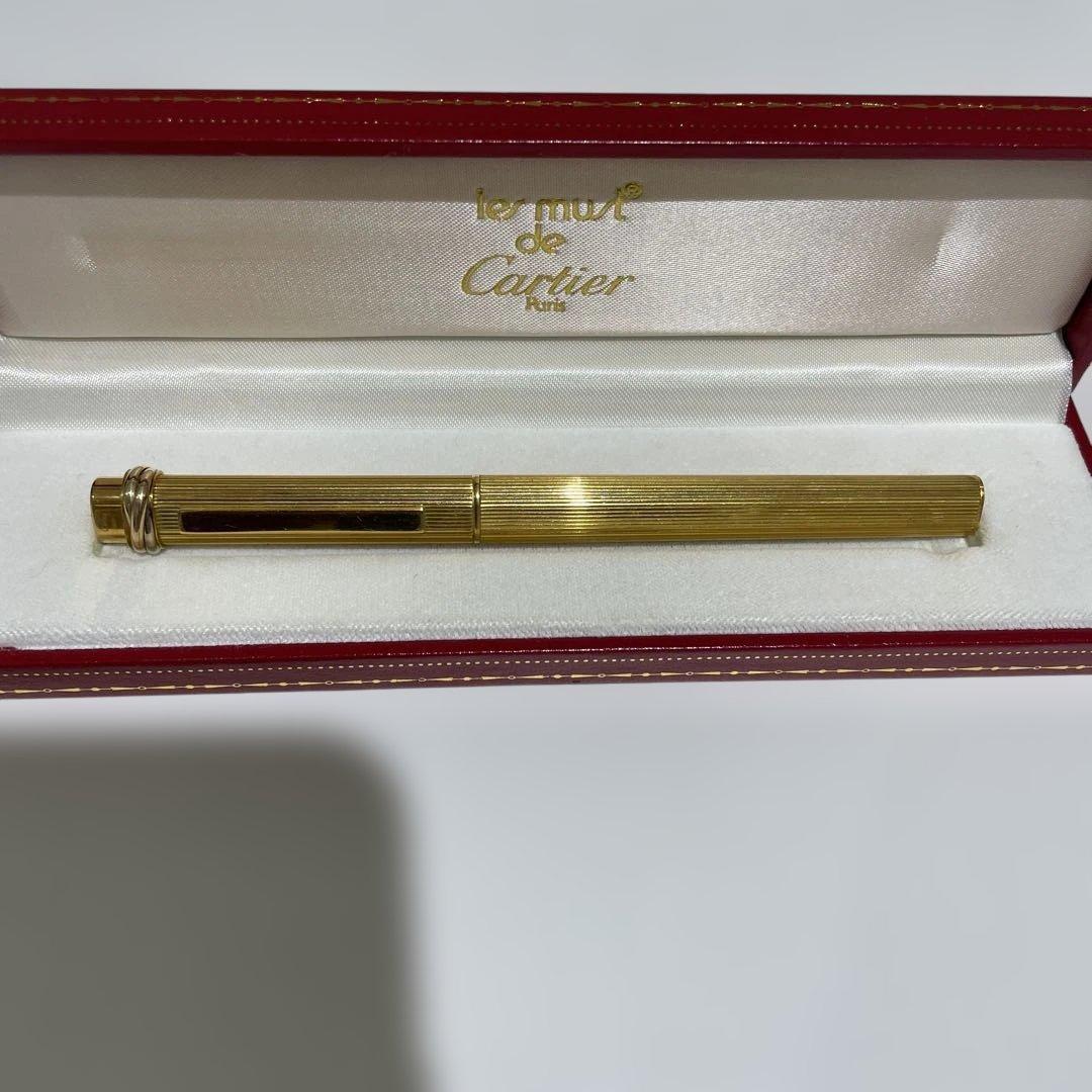 【値下げ】Cartier ゴールド ボールペン 専用ケース付き　金張り