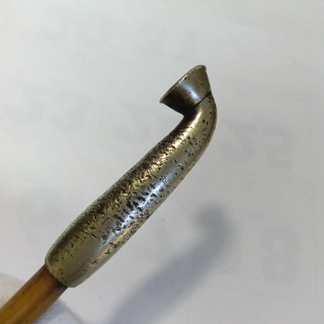 「アンティーク　レトロ」古美術 骨董（村田・保証）刻印 煙管 18㎝