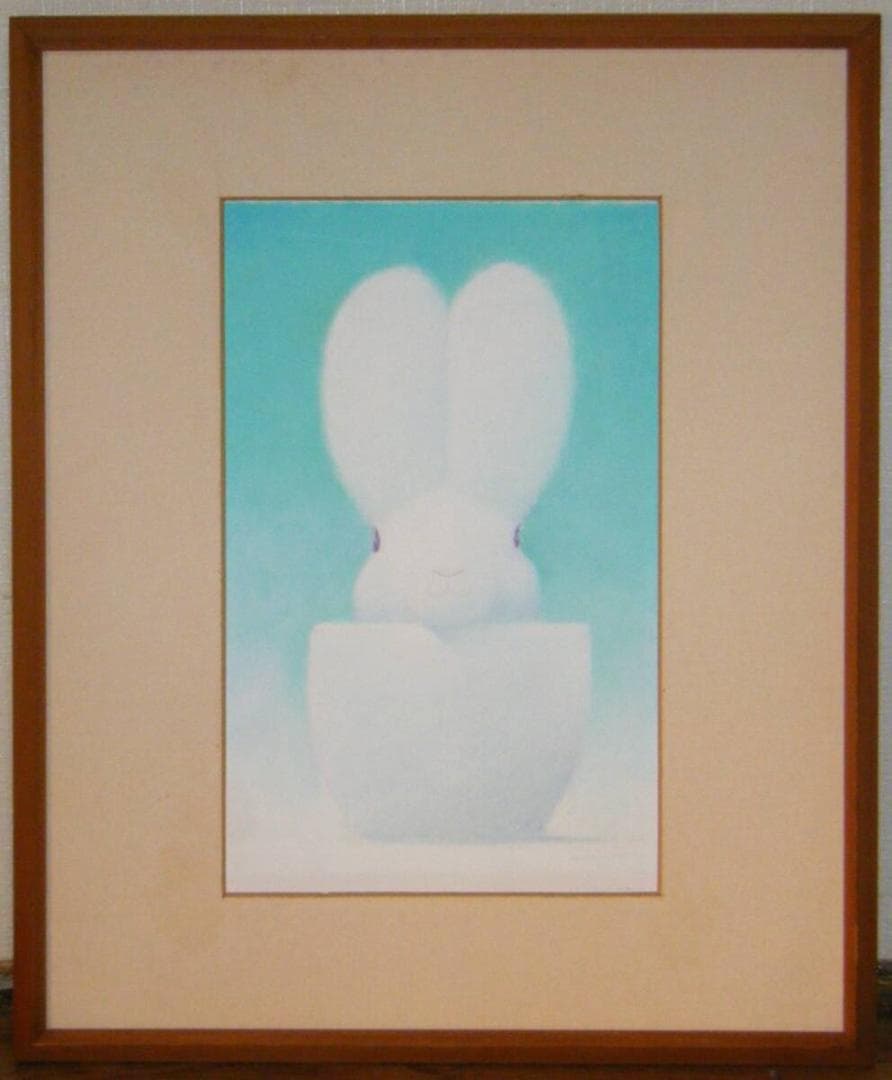 【真作】絵画　渡辺宏　パステル画　ペパーミントの想い　人気画家　名品　T22