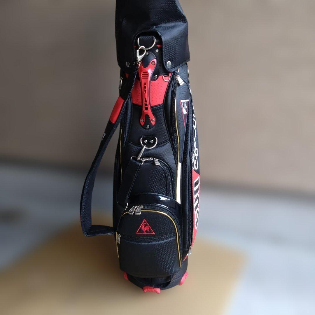 le coq sportif キャディバッグ ブラック/レッド