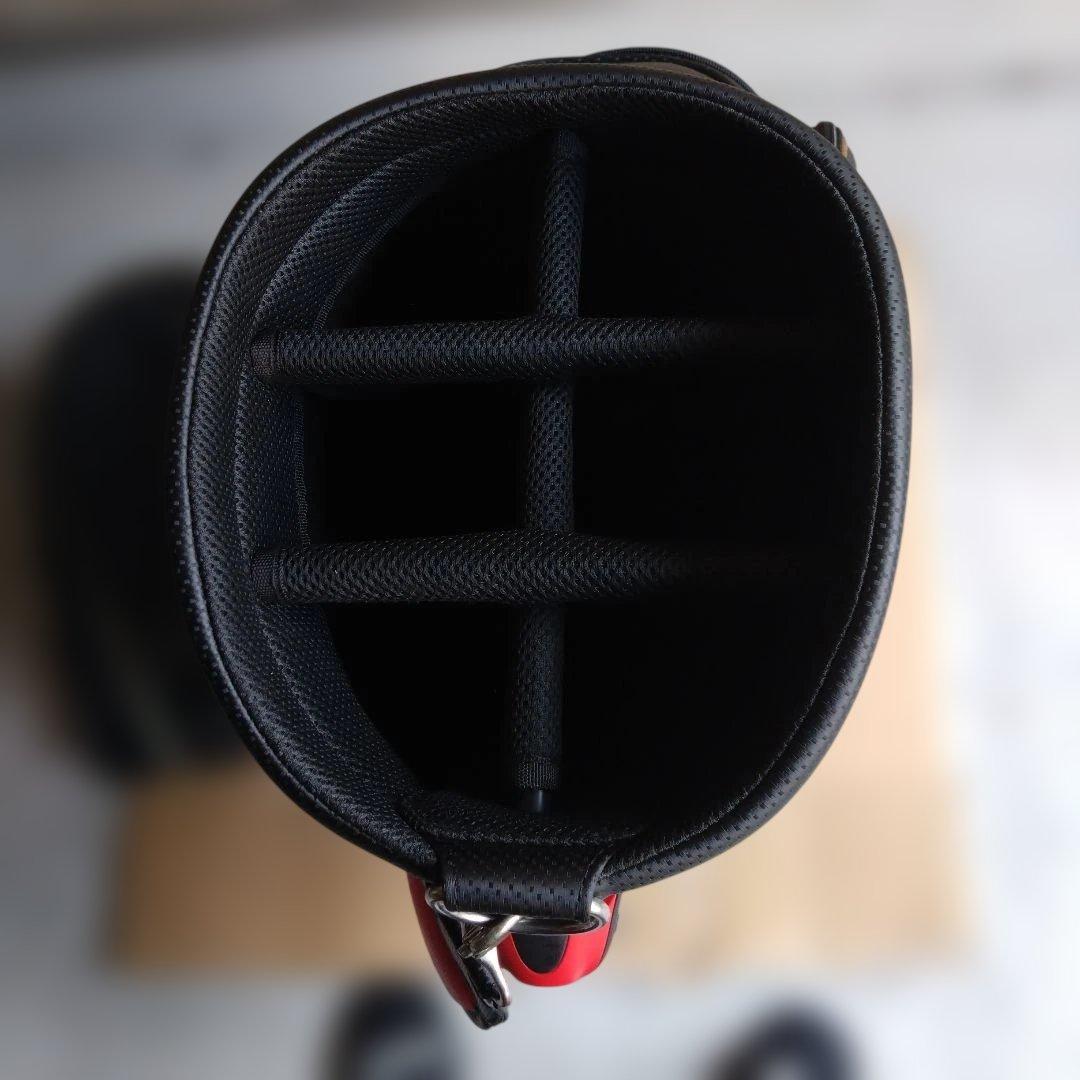 le coq sportif キャディバッグ ブラック/レッド