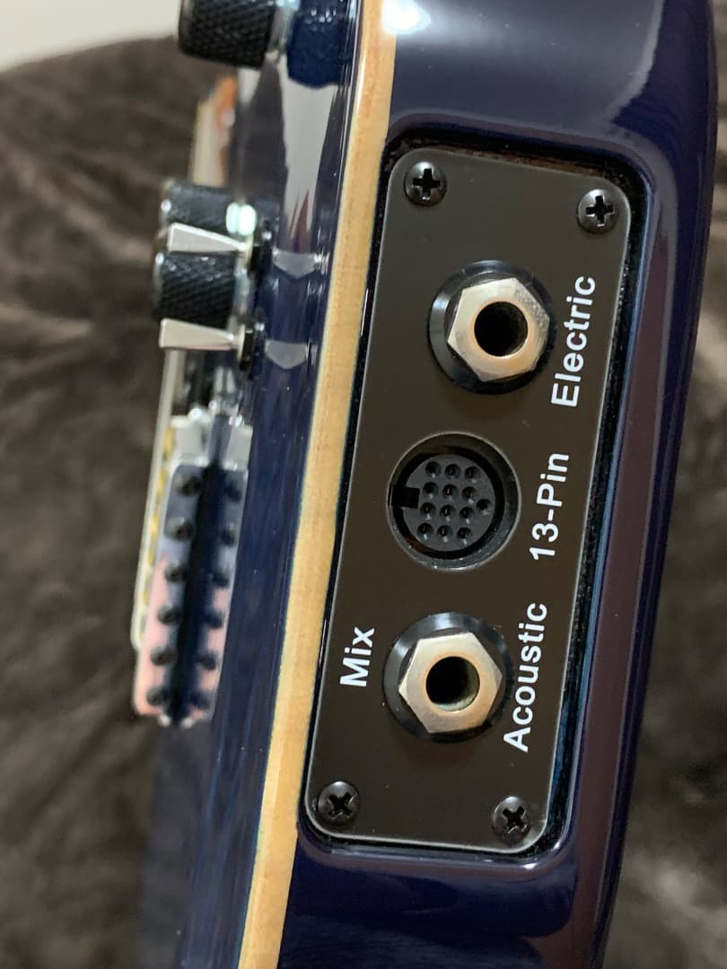 ギター GODIN LGXT Trans Blue Flame AAA SF