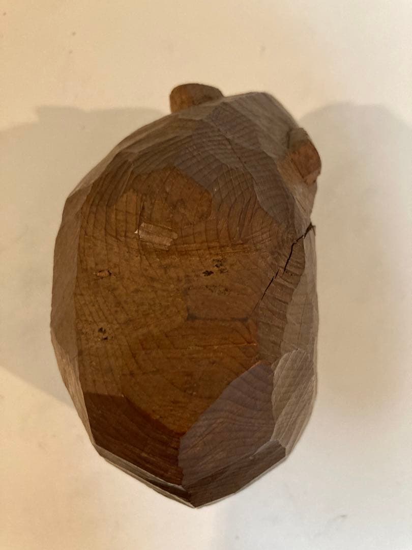 木歩　引間二郎　木彫熊　面彫　１９９９年　八雲