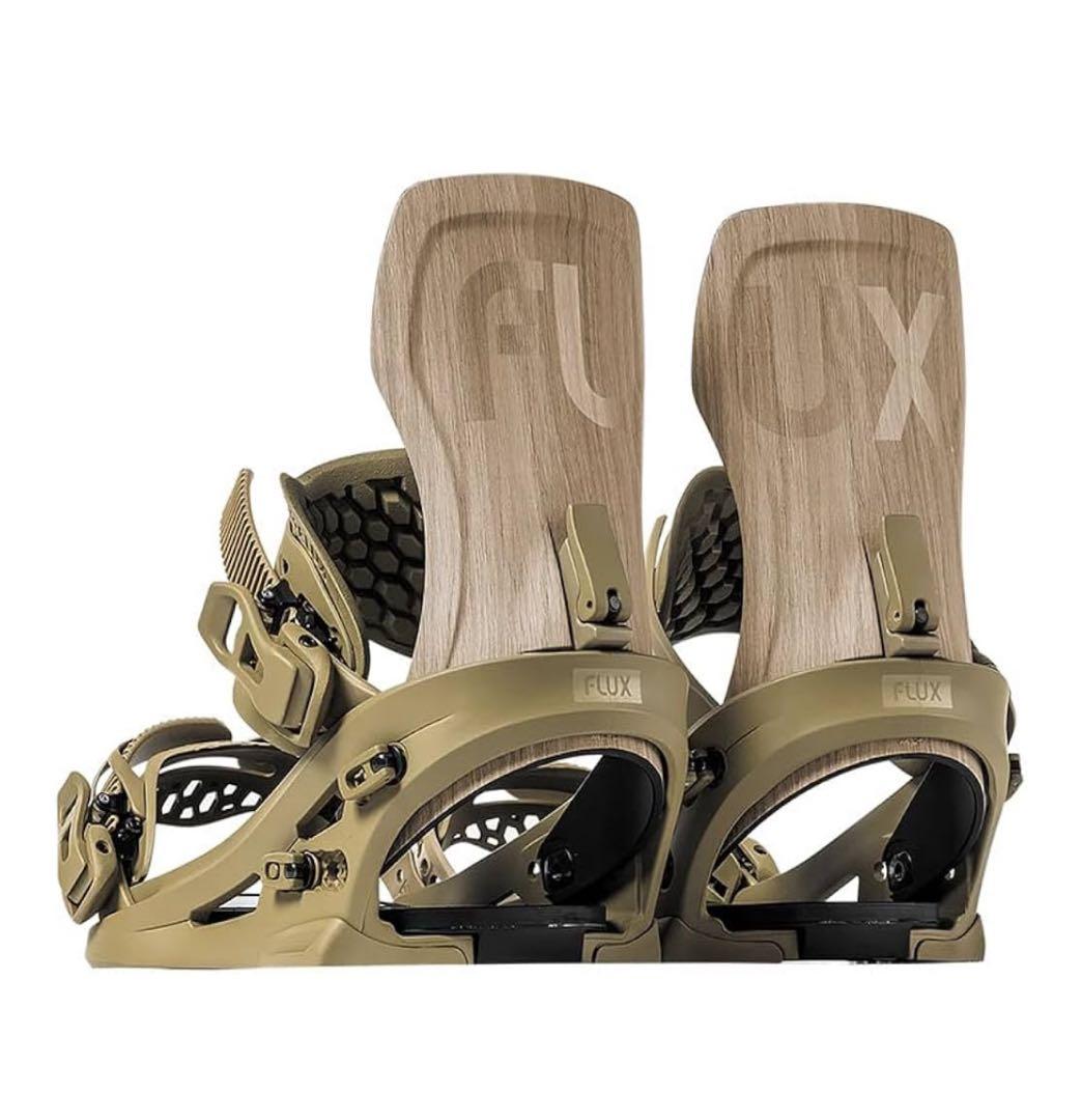 スノーボード ビンディング FLUX XFナチュラルウッド　Mサイズ　24-25