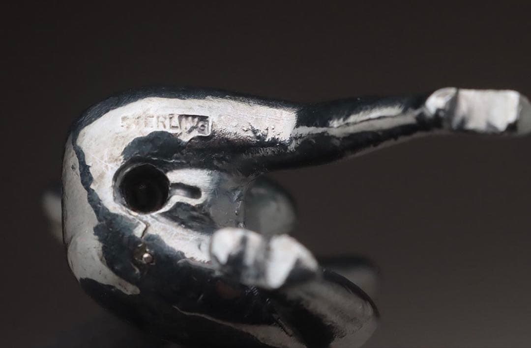 銀製 春画人形「男女像」総重101g STERLING刻 金工古美術 鑑定済み