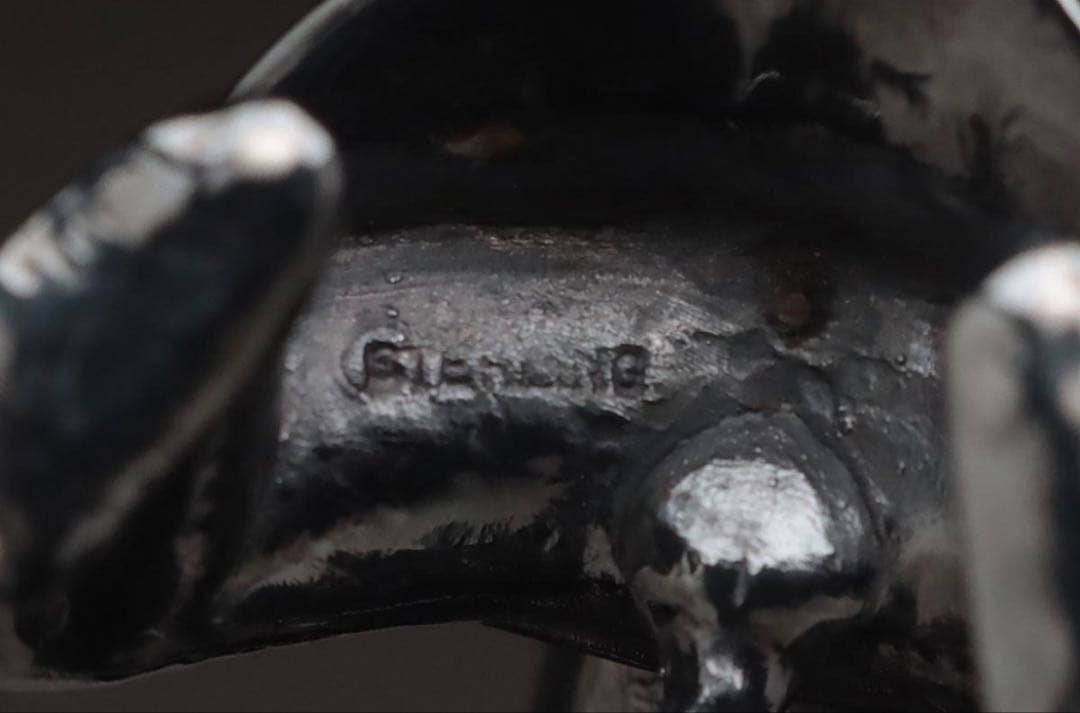 銀製 春画人形「男女像」総重101g STERLING刻 金工古美術 鑑定済み