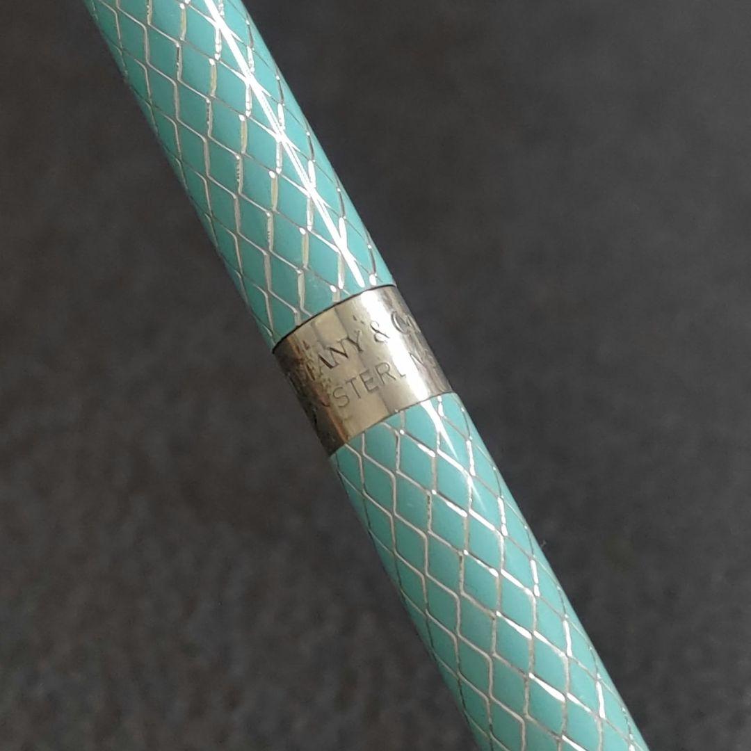 希少 ティファニー ボールペン ダイヤモンドテクスチャー SV925 銀製