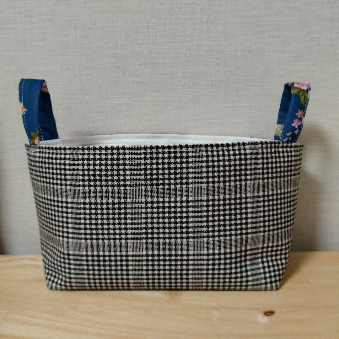 81ハンドメイド リメイク 布バスケット　ファブリックバスケット　小物入れ　鳥