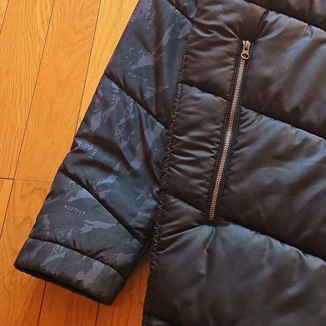 ATHLETA アスレタ ロングベンチコート サッカー 中綿 カモフラ 黒 XL