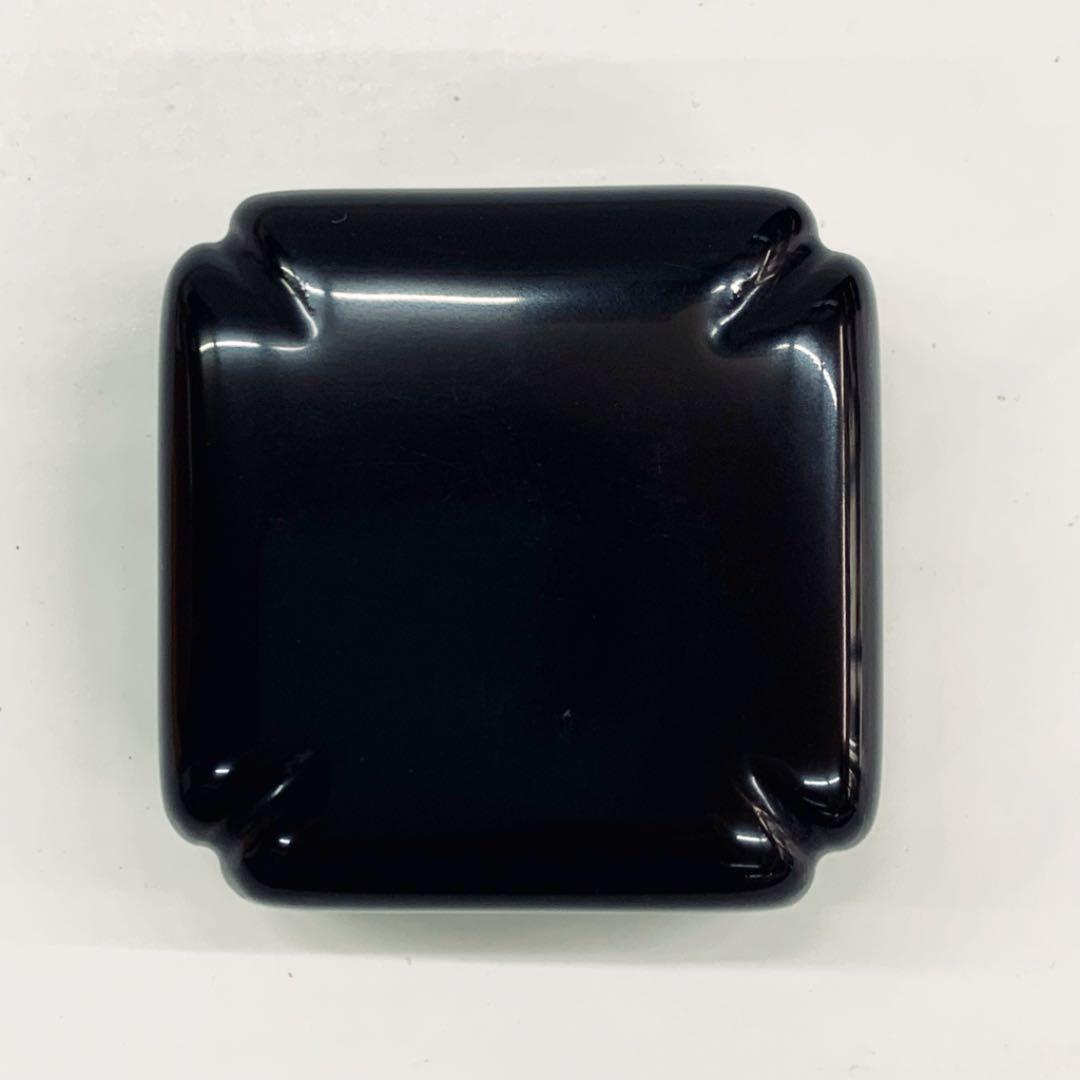 【香合　片輪波　黒塗】新井司峯　共箱