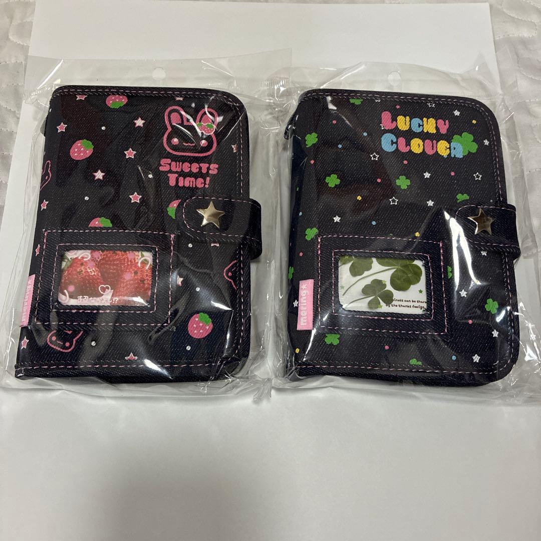 新品未使用　MERING メリング デニム　シール帳　ストロベリー　クローバー