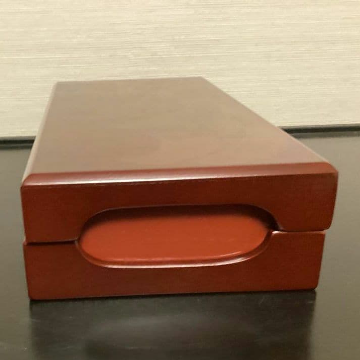 象彦漆器 四方盆　菓子器 四角形 濃い赤色