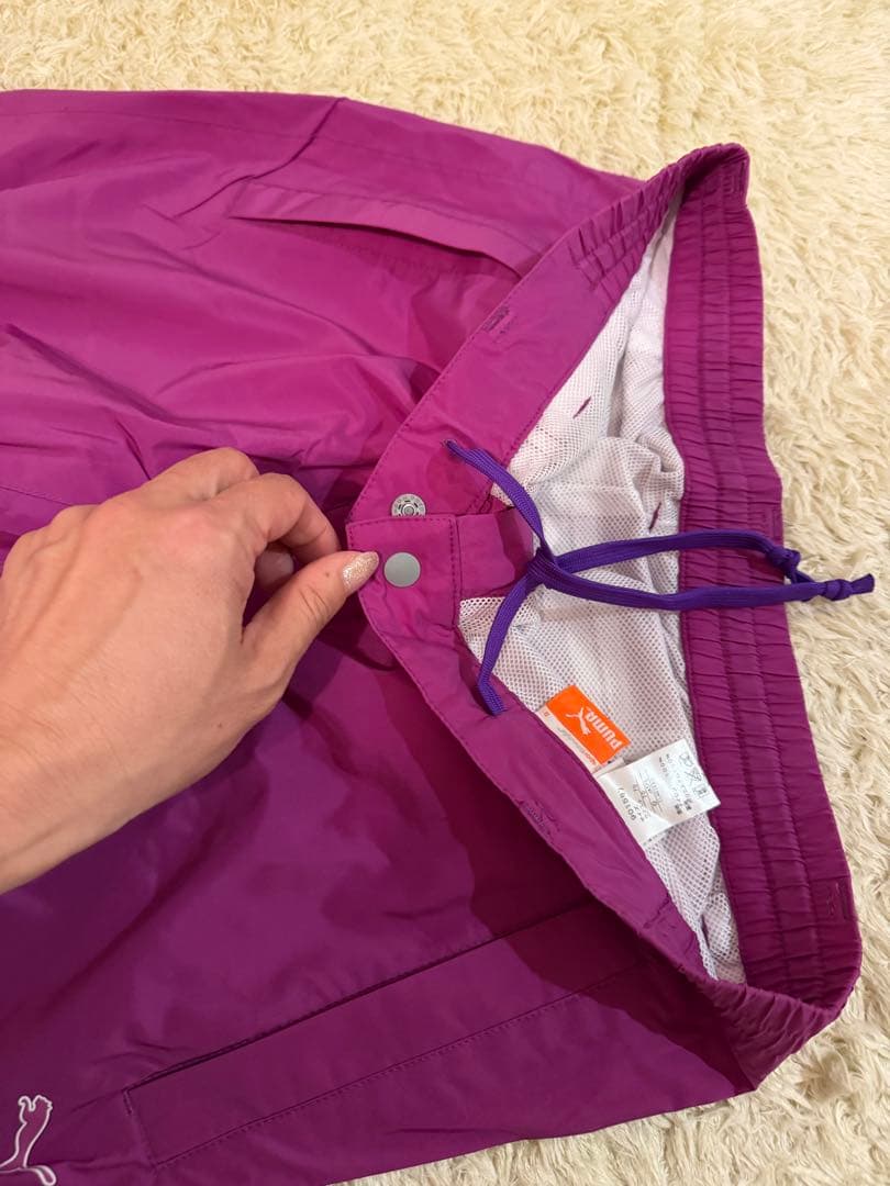 新品未使用PUMA レディース レインスーツ Oサイズ パープルセット