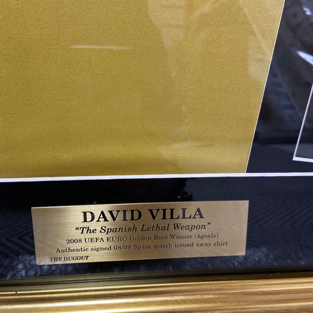 ダビド・ビジャ直筆サイン入り選手支給品ユニフォーム