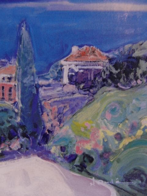 大前博士「カンヌ眺望」、希少画集より、状態良好、新品高級額装付