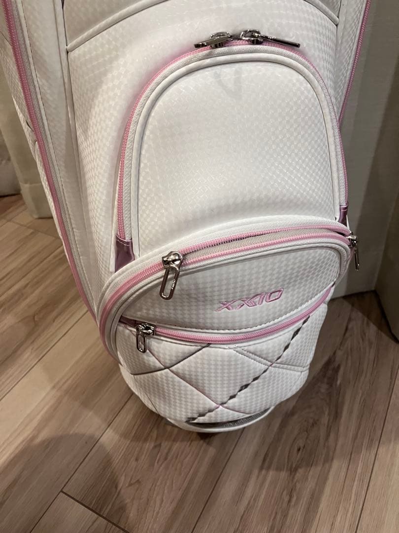 ゼクシオ　レディース　ゴルフバック　超軽量　ホワイトピンク　新品