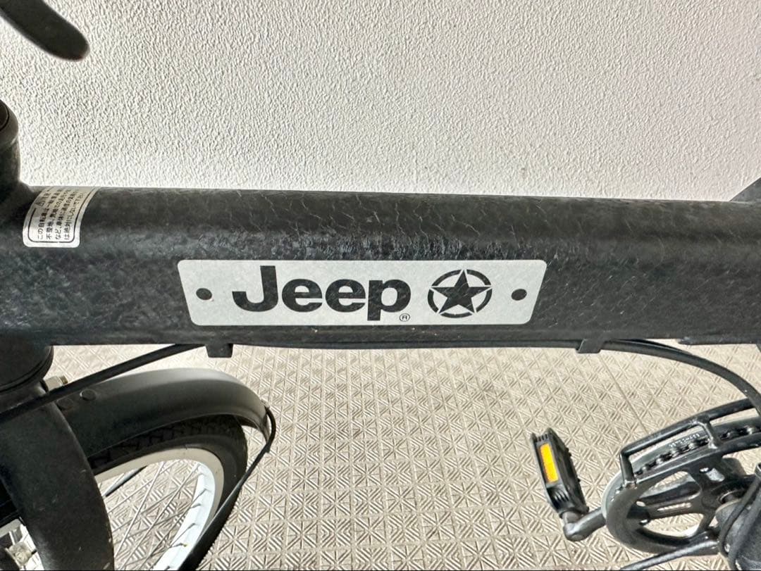 Jeep 折りたたみ自転車 ブラック 前カゴ付き