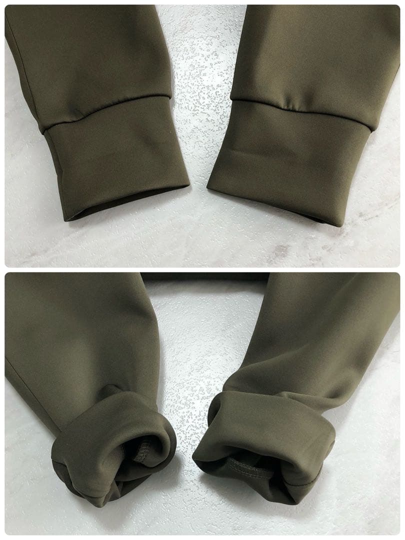 【未使用級】BRIEFING 3D LOGO PARKA ジッパー オリーブ L