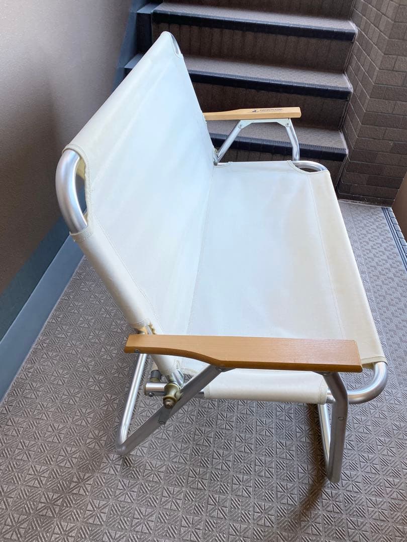 キャプテンスタッグ 折りたたみベンチ ホワイト白_鹿ベンチ