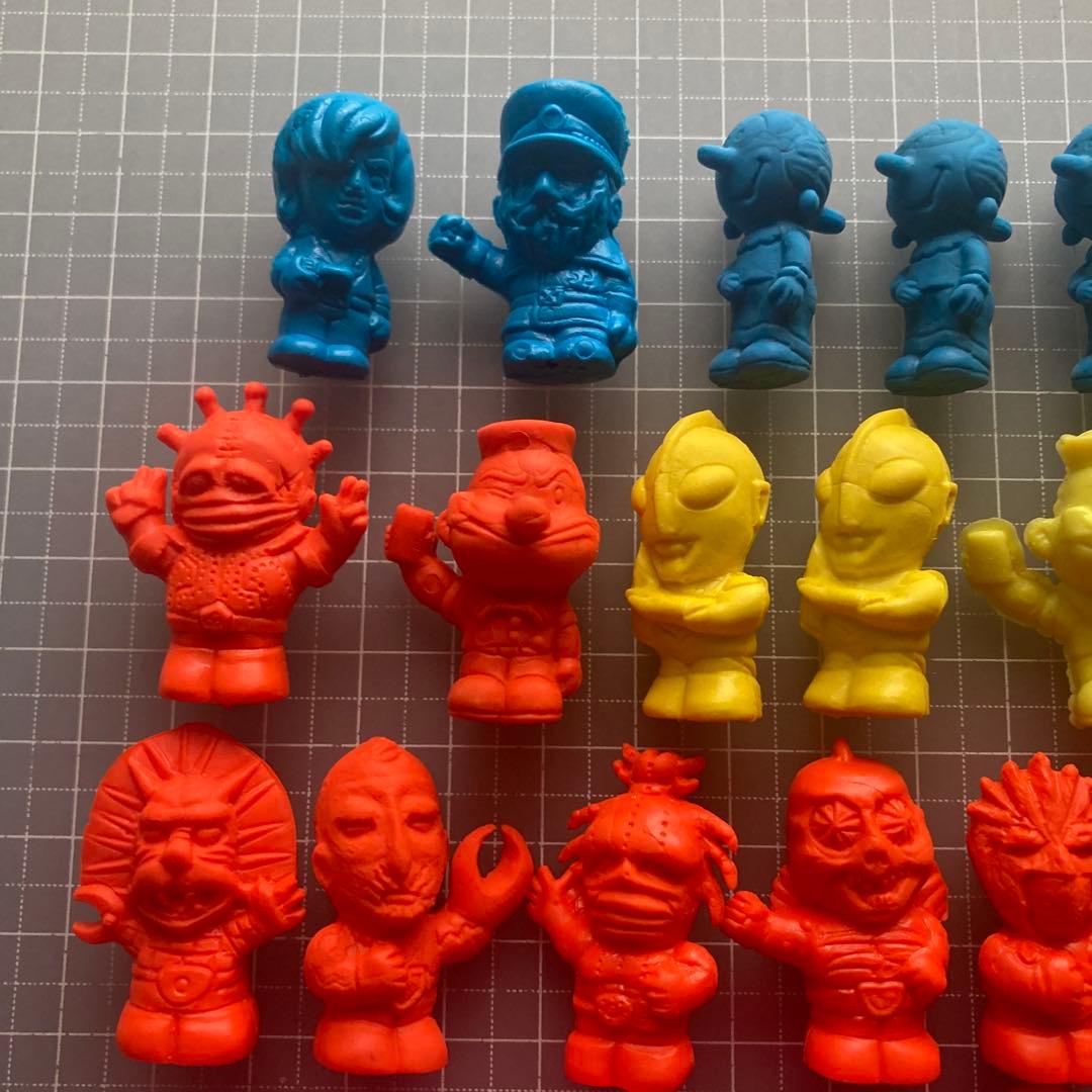 スパイダーマン ポパイ ウルトラマン 怪獣 怪人 消しゴム パチ消し フィギュア