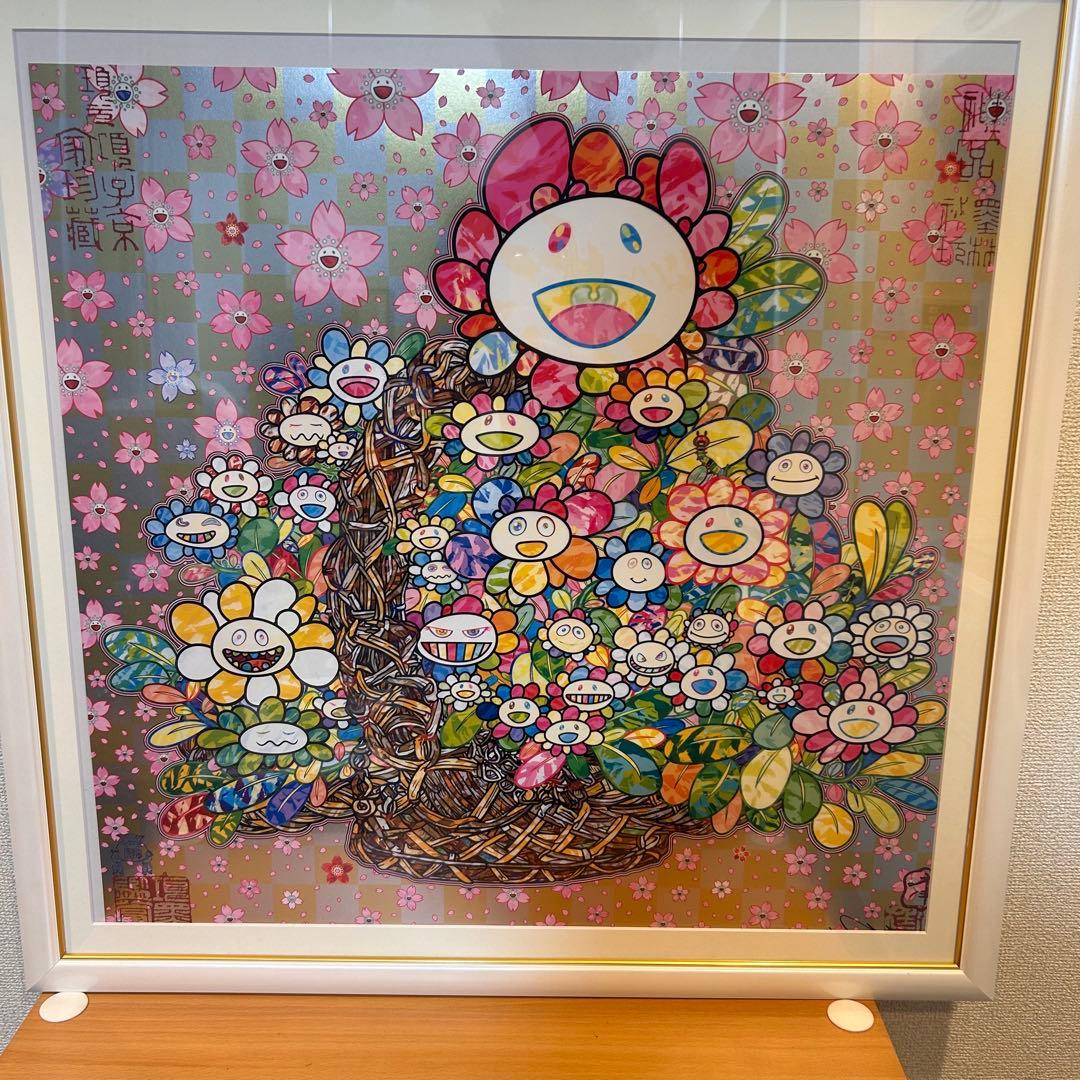 【限定額縁付き】村上隆 「花畑」へのオマージュ