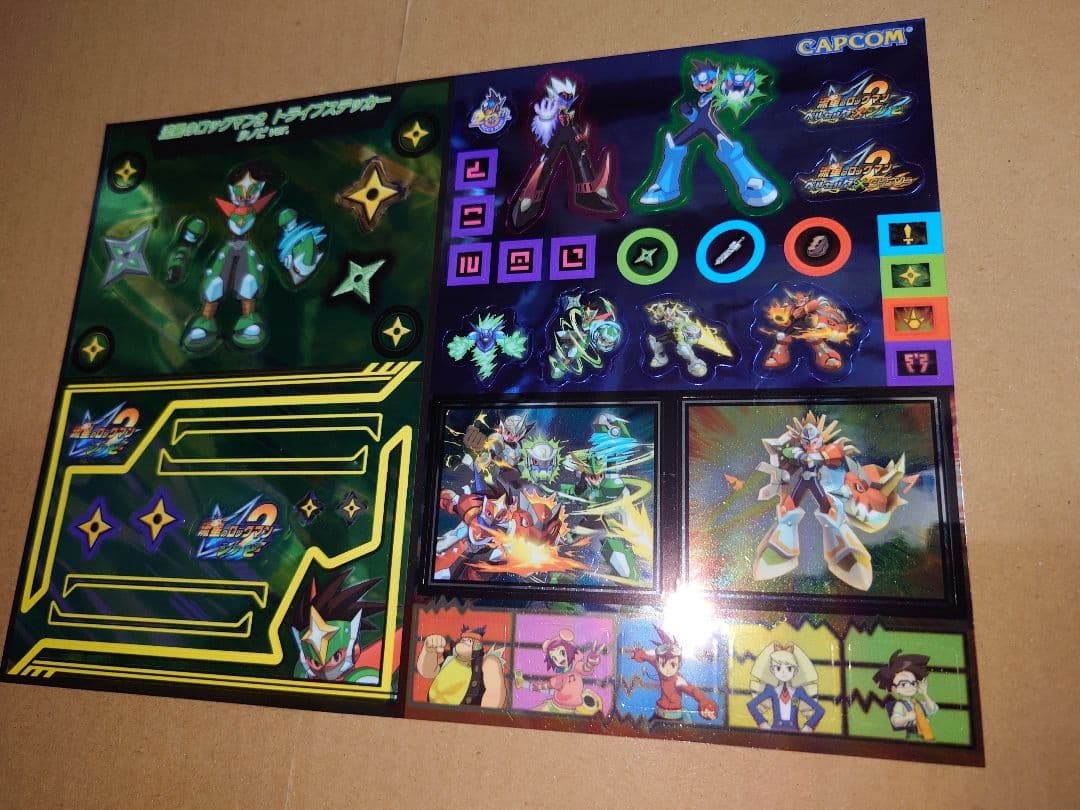 流星のロックマン　クリアファイルステッカーうちわセット当時物　希少CAPCOM